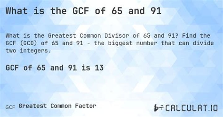 GCF of 65 and 39