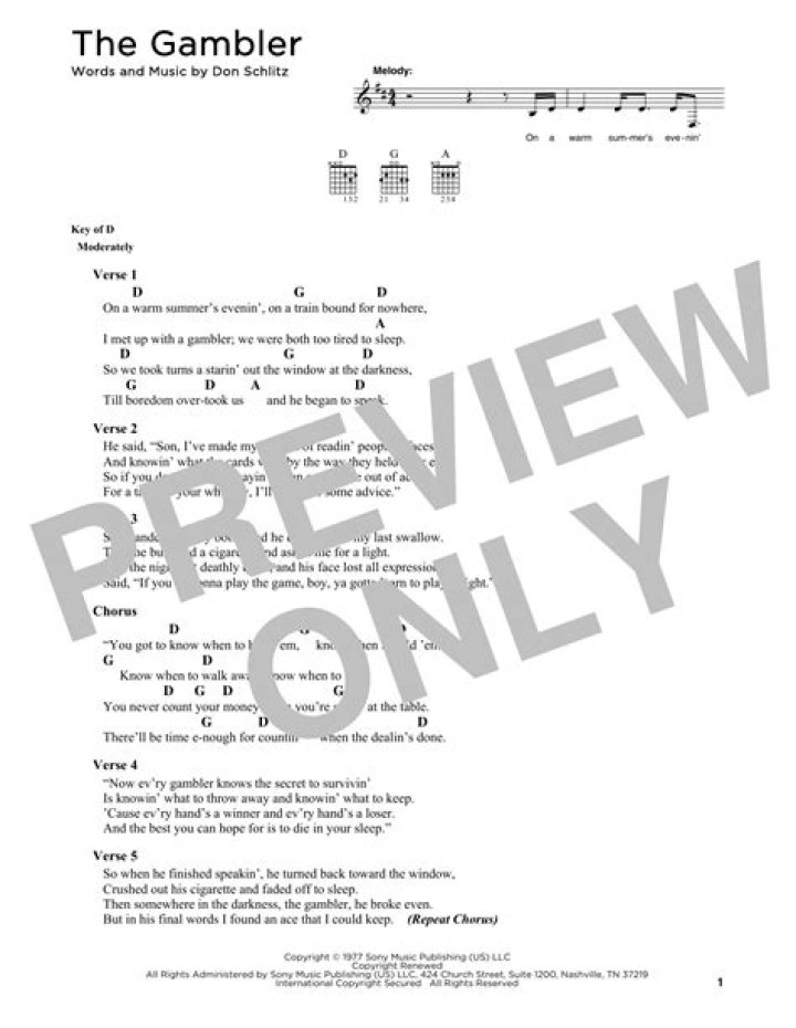 Lyrics & Translations of The Gambler by Home Free