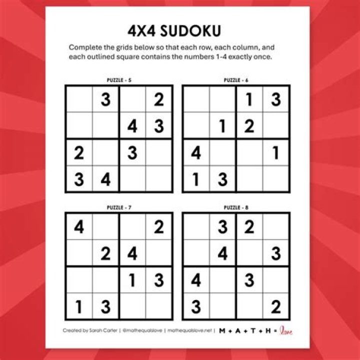 Sudoku of the day for Saturday, 4, 2020