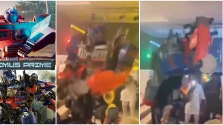 “We’re Mad in Lagos”: Transformers Movie Robot Optimus Prime Storms ‘Owambe’, Dances Amapiano in Viral Video