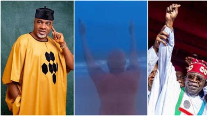 “Wetin Be This?” Actor Olaiya Igwe Goes Unclad on the Beach As He Campaigns for Tinubu, Video Causes Stir