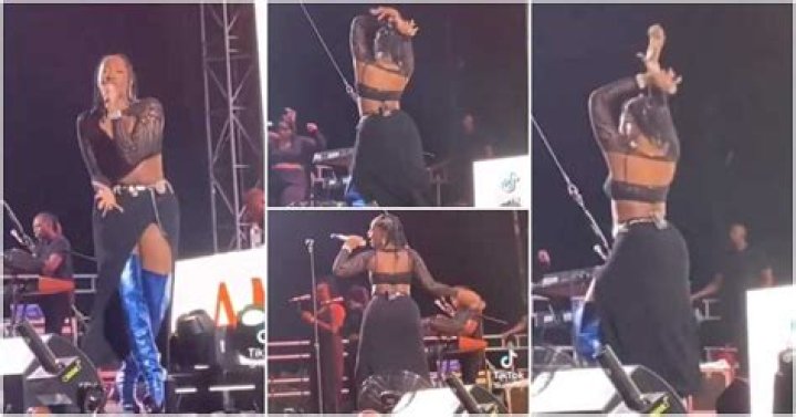“What an Asset”: Fans Drool Over Tems’ Big Backside As She Rolls Her Waist While Performing, Video Goes Viral